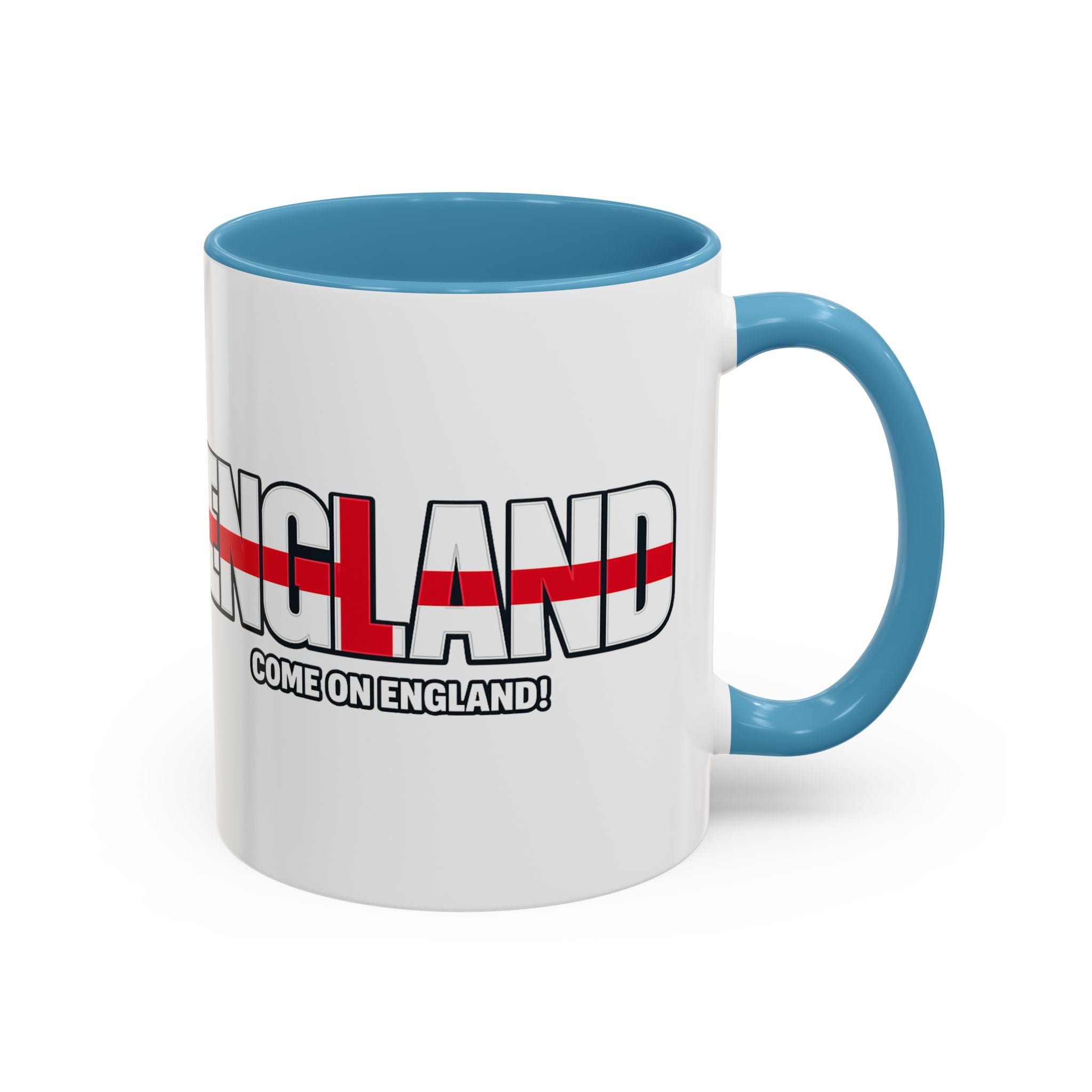 England Flag Typography Accent Coffee Mug | Come On England, World Cup 2026, Gift for Dad