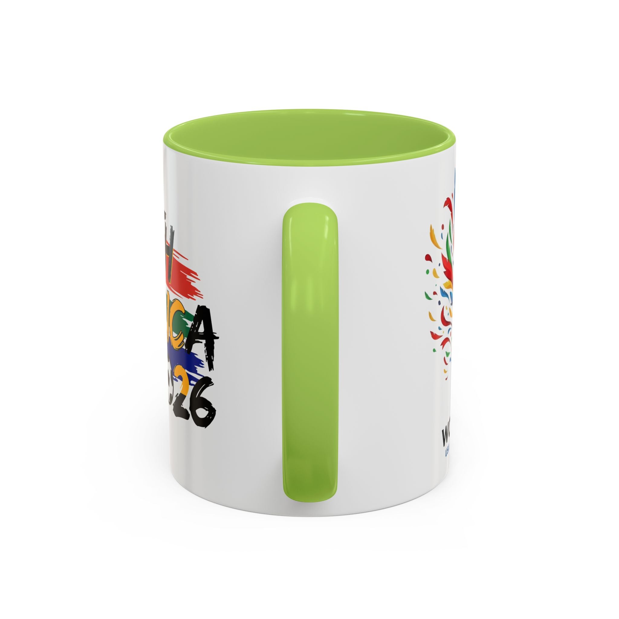South Africa 2026 Soccer Flag Accent Coffee Mug | 11oz 15oz, Soccer World Cup 2026, Gift for Dad