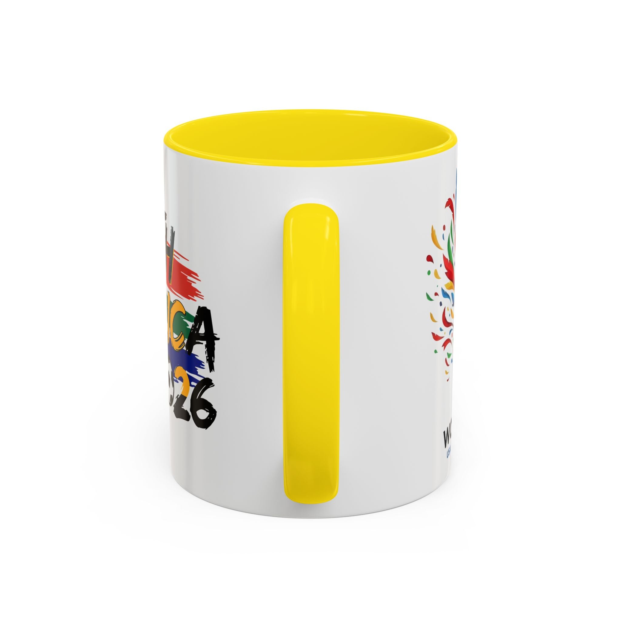 South Africa 2026 Soccer Flag Accent Coffee Mug | 11oz 15oz, Soccer World Cup 2026, Gift for Dad