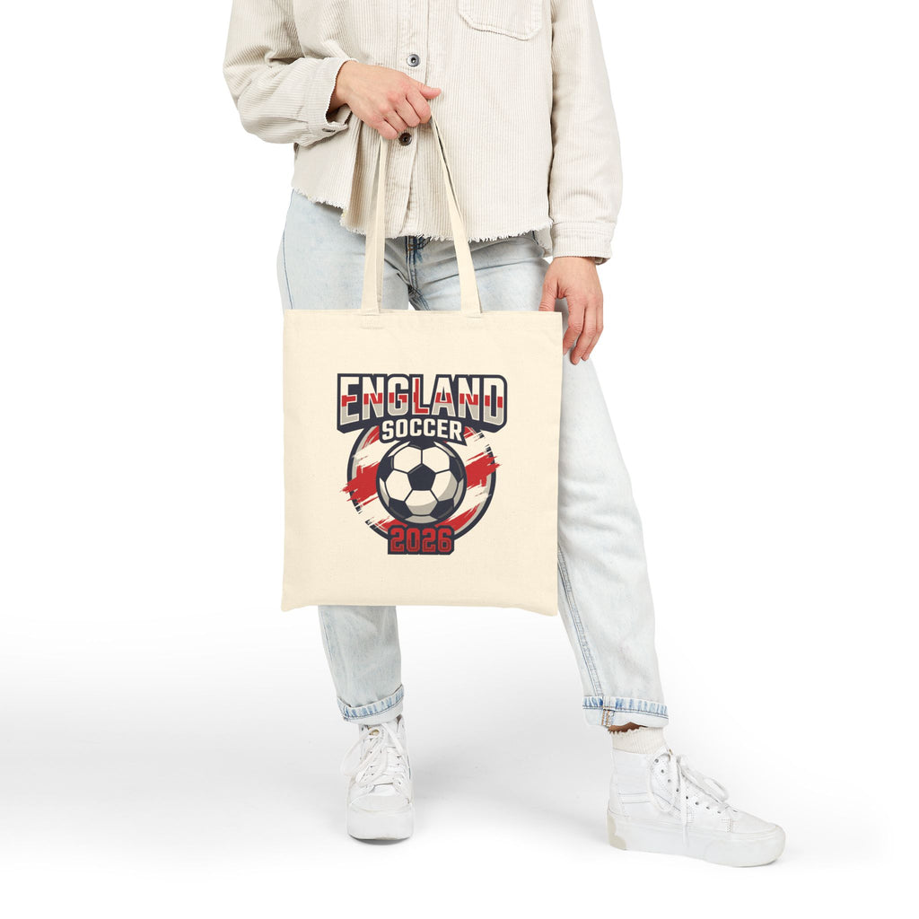 England Soccer 2026 Tote Bag, World Cup Football Canvas Tote, Mother's Day Gift