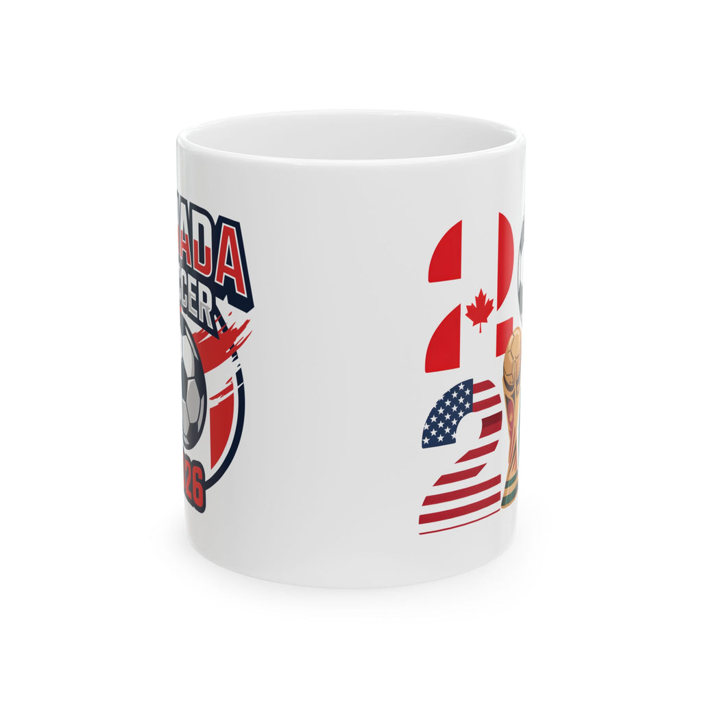 Canada Soccer Team Mug | Canada Flag Soccer Coffee Cup, World Cup 2026 Ceramic Mugs