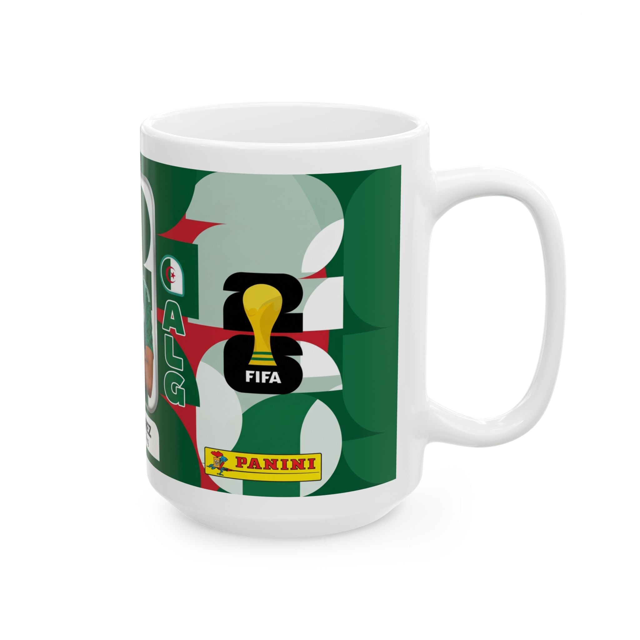 Algeria Soccer Player Riyad Mahrez Ceramic Mug —  Coffee Cup (11oz/15oz), World Cup 2026 Mugs