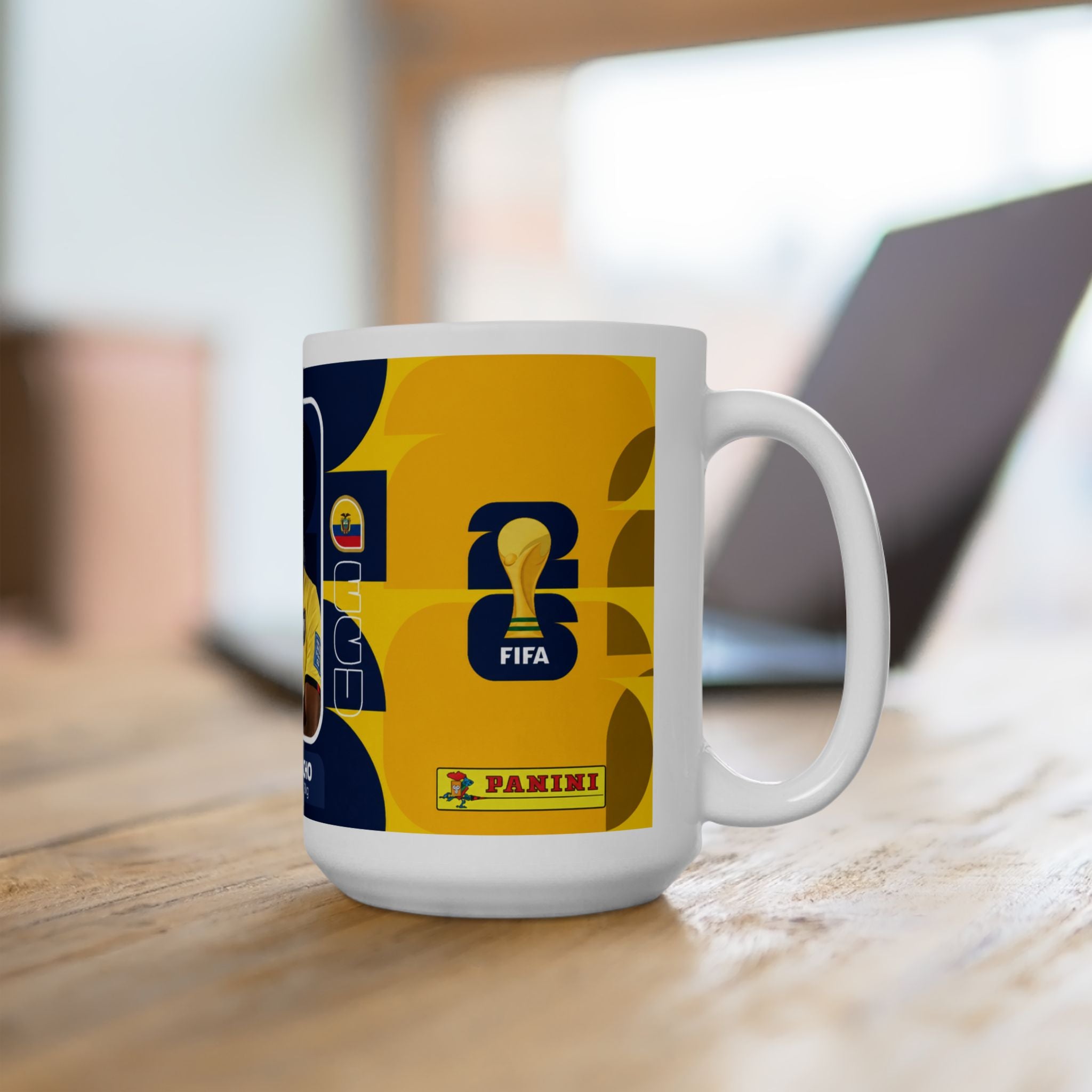 Ecuador William Pacho Soccer Player Mug — World Cup 2026 Mugs