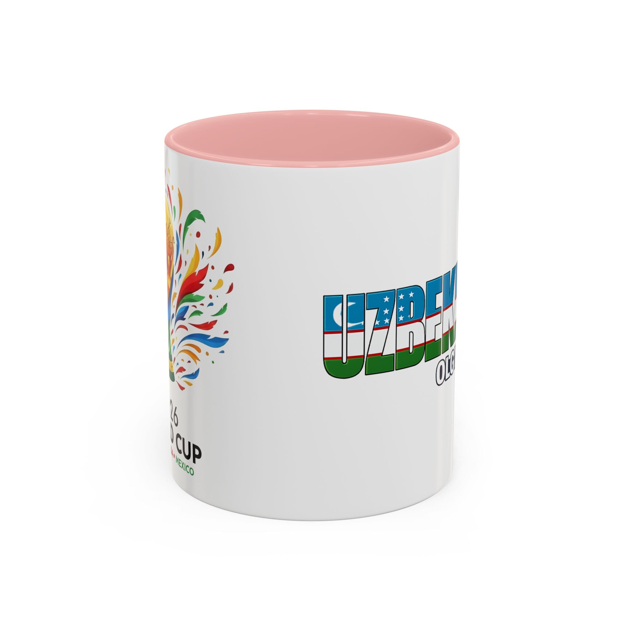 Uzbekistan Flag Typography Coffee Mug | Accent 11oz/15oz, Soccer World Cup 2026, Gift for Dad
