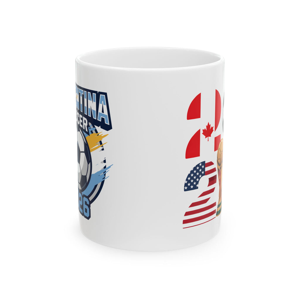 Argentina soccer mug, World Cup 2026 fan coffee cup, ceramic, 11oz and 15oz