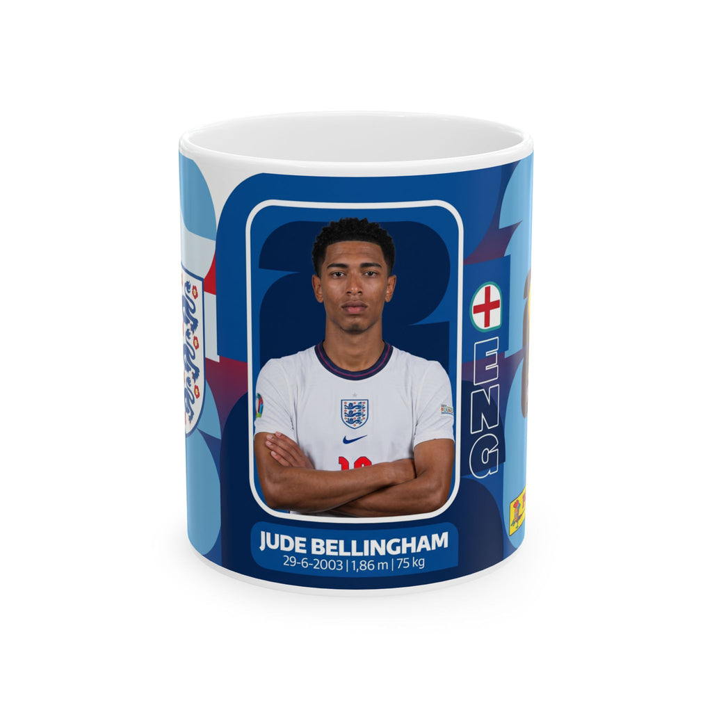 England Soccer Player Jude Bellingham Mug — Ceramic Coffee Cup (11oz, 15oz), World Cup 2026 Mugs