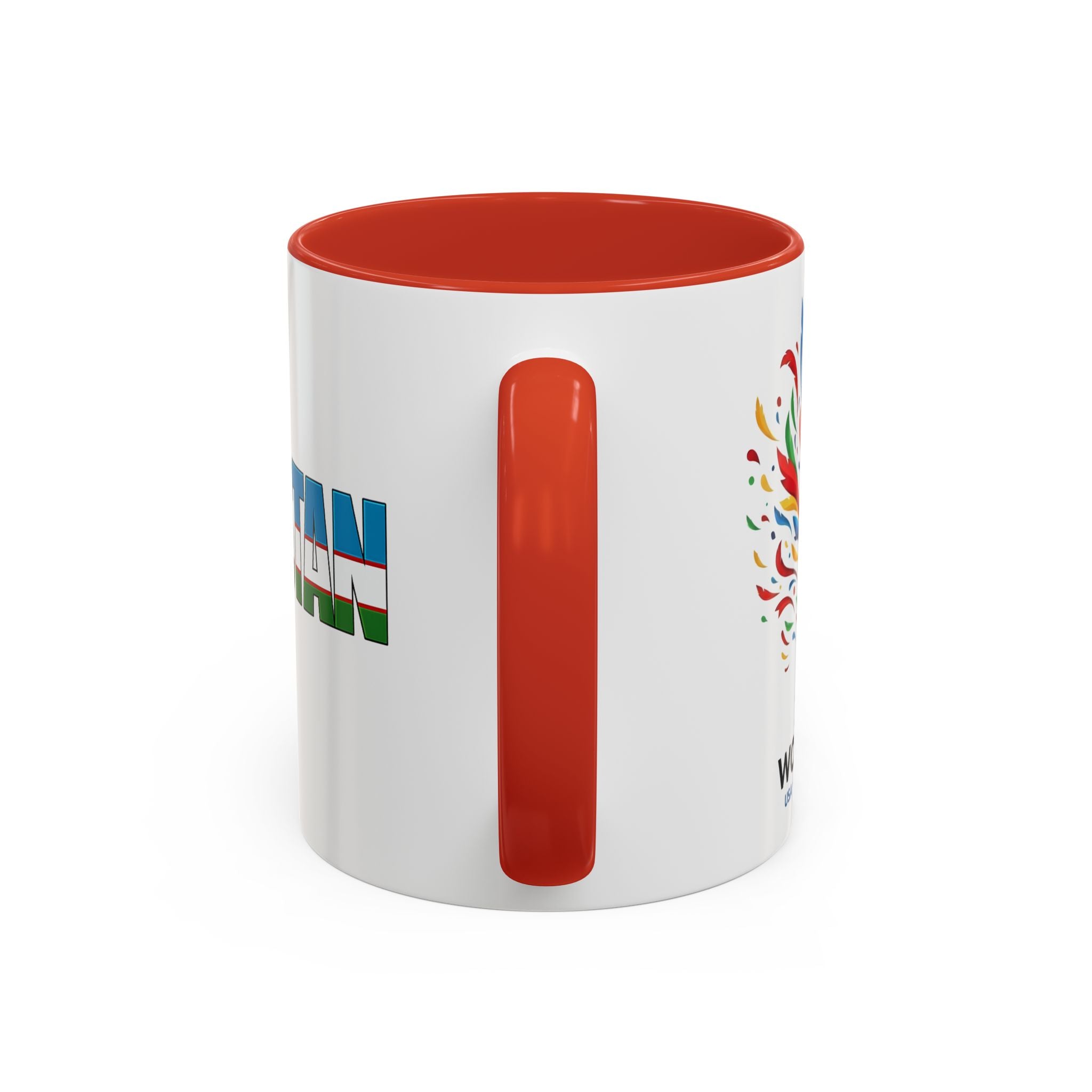 Uzbekistan Flag Typography Coffee Mug | Accent 11oz/15oz, Soccer World Cup 2026, Gift for Dad
