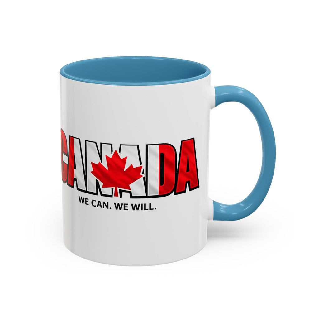 Canada Maple Leaf Text Coffee Mug | We Can. We Will. World Cup 2026, Canada Flag, Gift for Dad