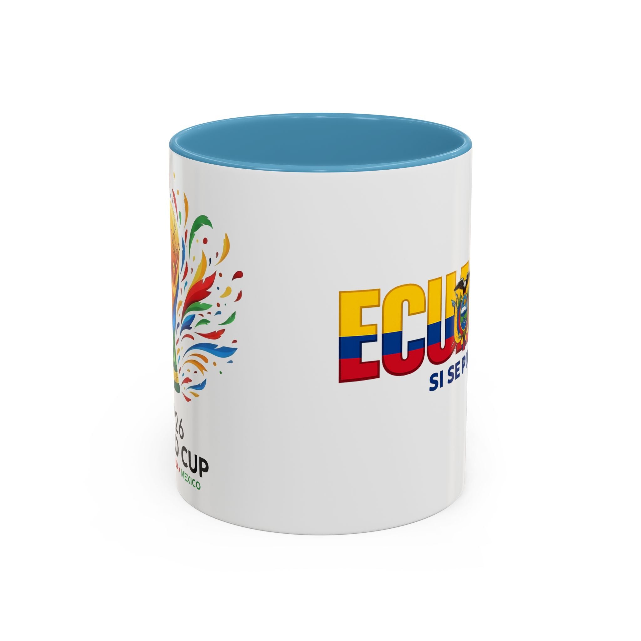 Ecuador Flag Text mug | Accent Coffee Mug (11/15oz), World Cup 2026, Gift for Dad, Father Day