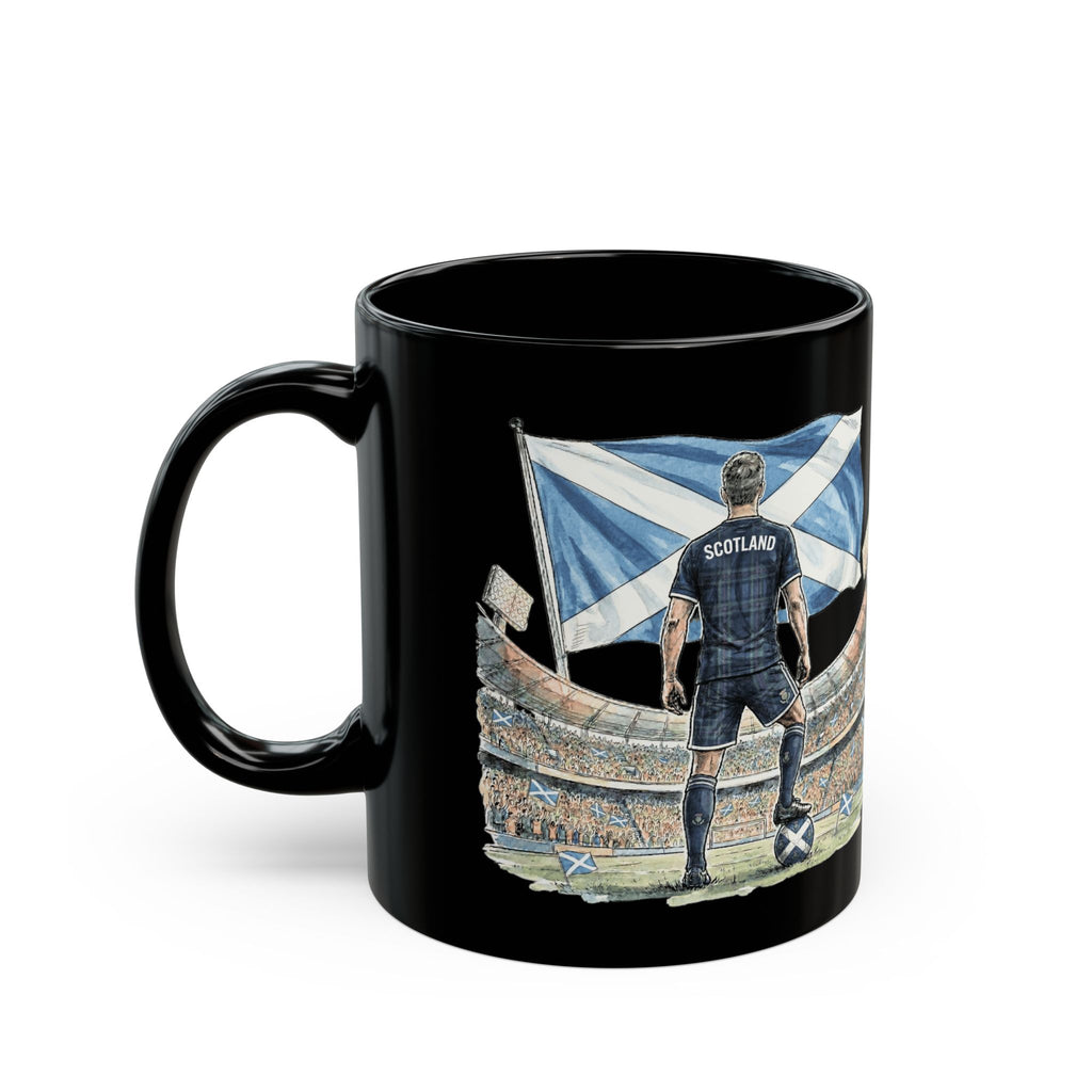 Scotland World Cup 2026 Mug | Black Ceramic Coffee Cup, Scotland Flag