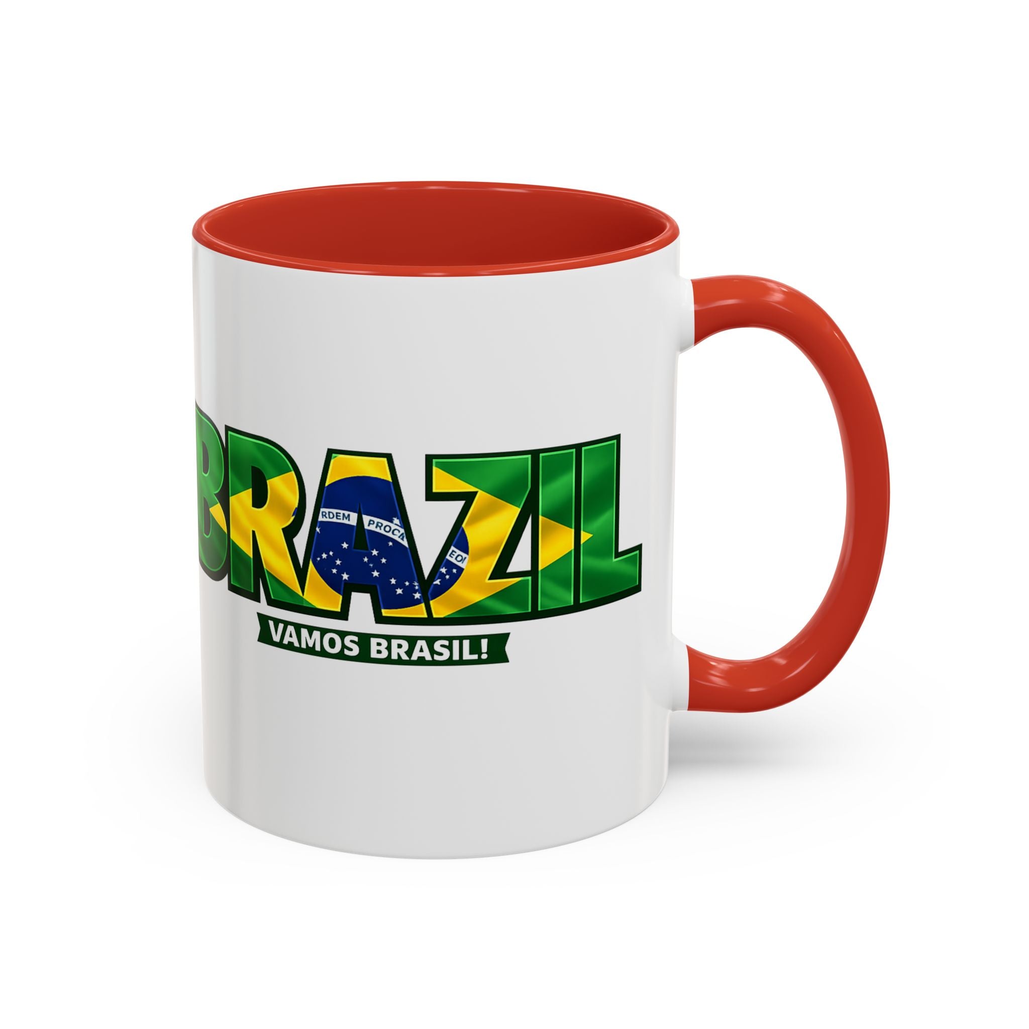 Brazil Vamos Brasil mug | Accent coffee mug, Brazil flag text design, Soccer World Cup 2026, Gifts for Dad