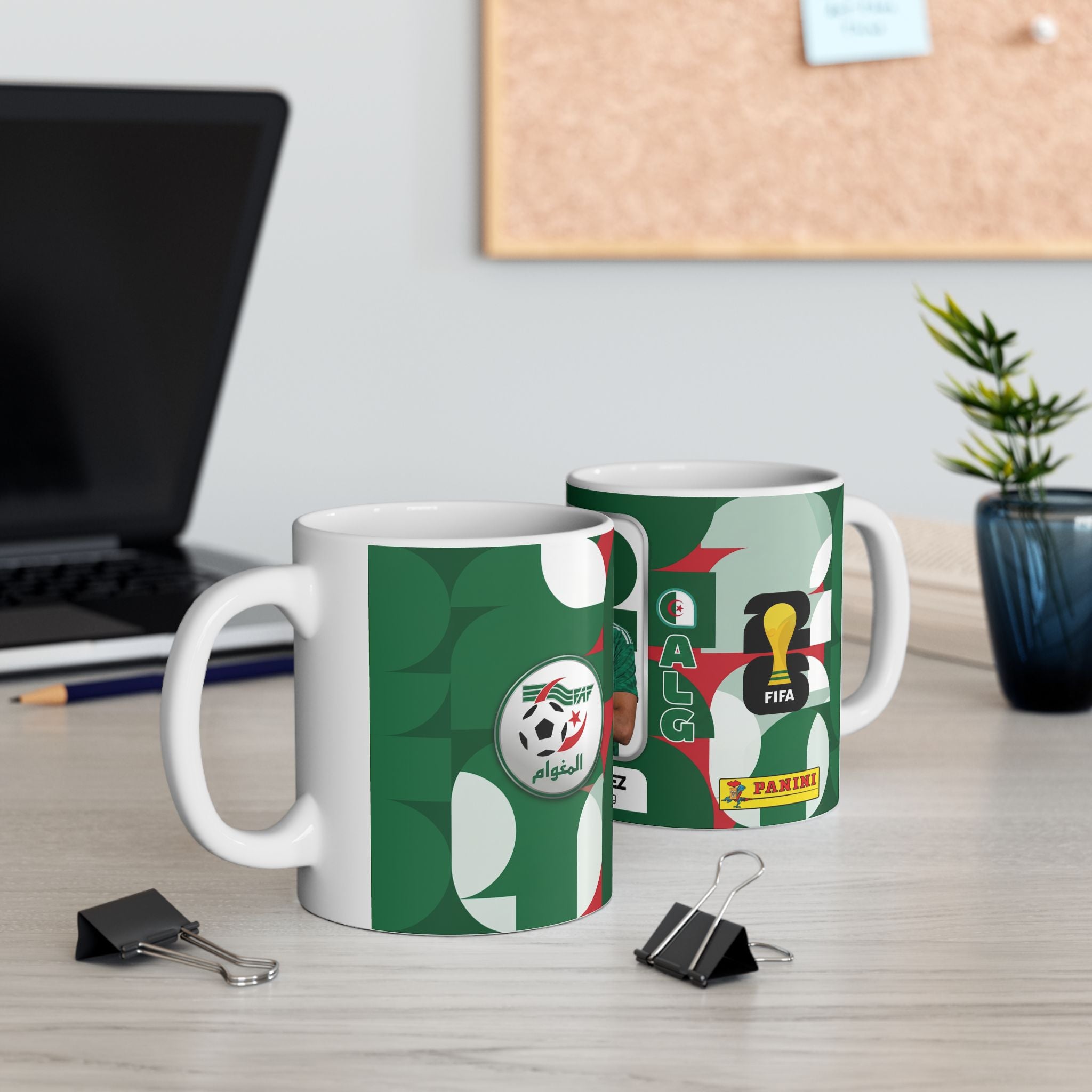 Algeria Soccer Player Riyad Mahrez Ceramic Mug —  Coffee Cup (11oz/15oz), World Cup 2026 Mugs