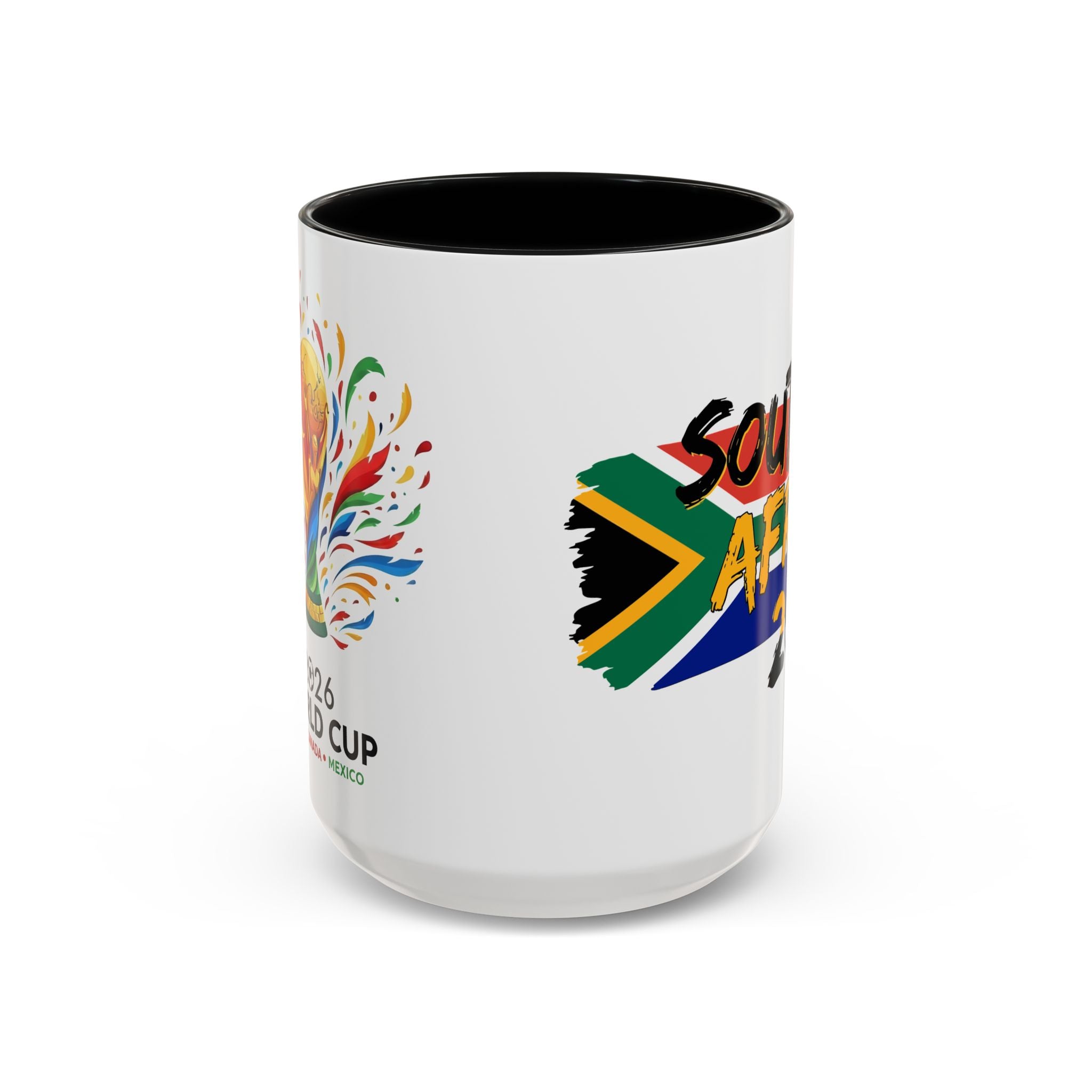 South Africa 2026 Soccer Flag Accent Coffee Mug | 11oz 15oz, Soccer World Cup 2026, Gift for Dad