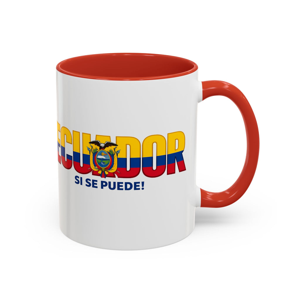 Ecuador Flag Text mug | Accent Coffee Mug (11/15oz), World Cup 2026, Gift for Dad, Father Day