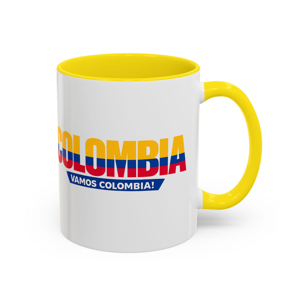 Colombia Vamos Colombia! Accent Coffee Mug | 11oz 15oz ceramic World Cup 2026, Soccer Gift