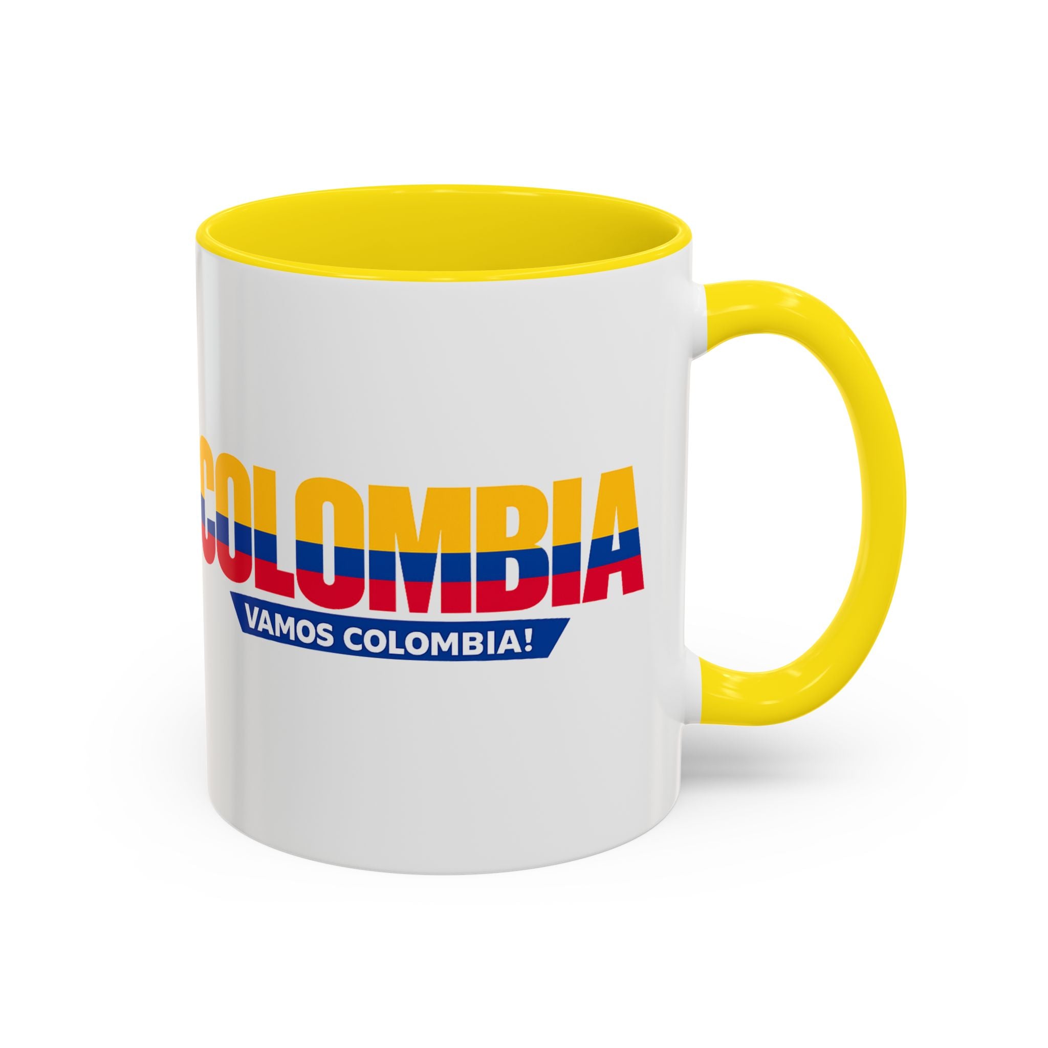Colombia Vamos Colombia! Accent Coffee Mug | 11oz 15oz ceramic World Cup 2026, Soccer Gift