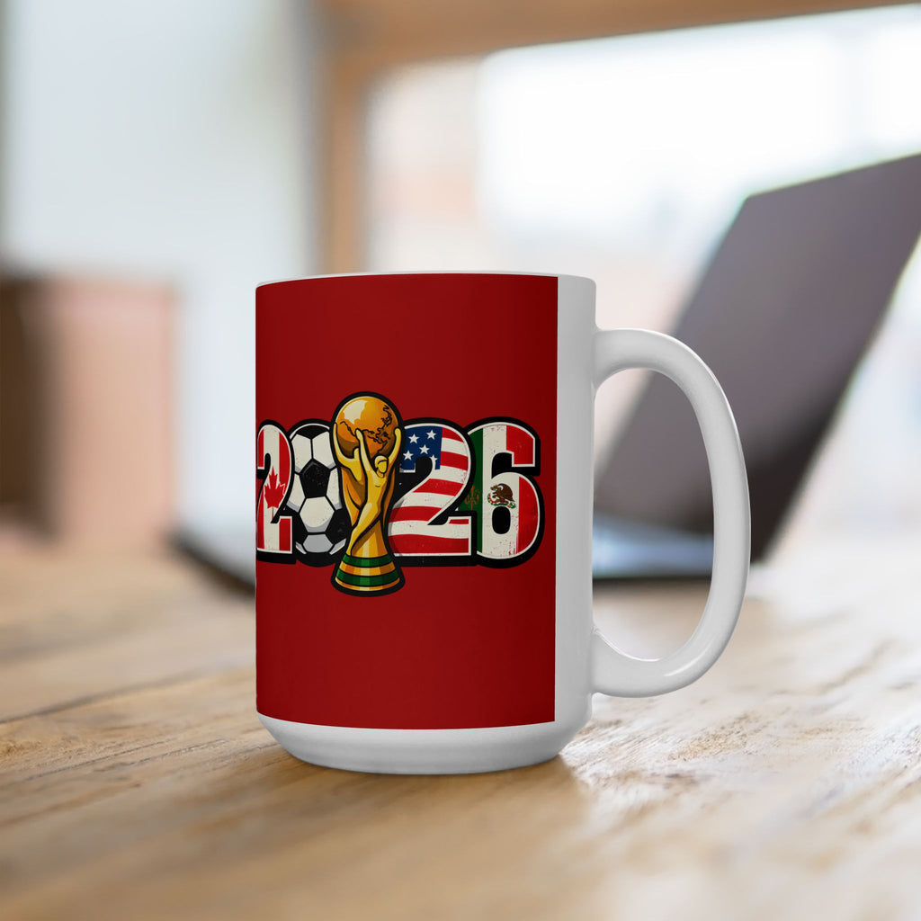 Spain World Cup 2026 Mug, Red Ceramic Coffee Cup, Spain Flag, Soccer Fan Gift