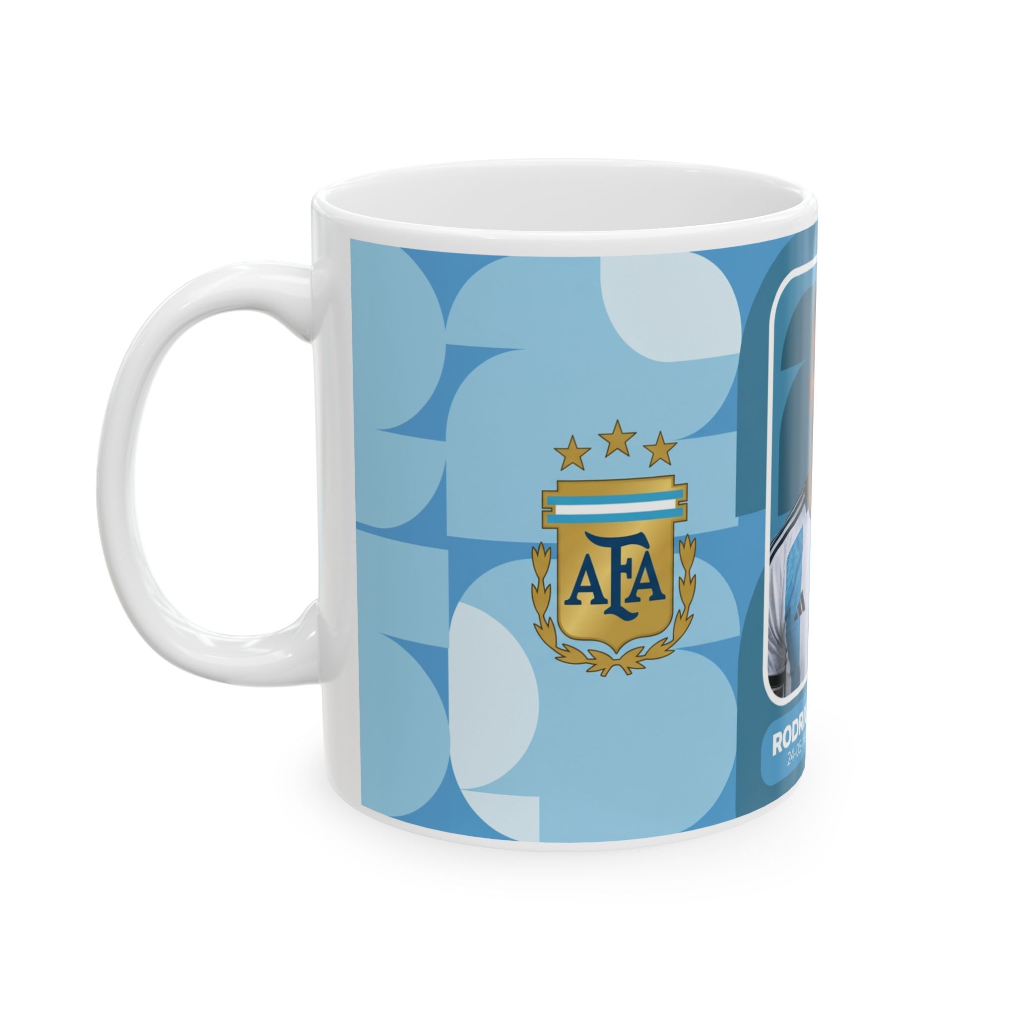Argentina Soccer Player Rodrigo De Paul Mug — Coffee Cup (11oz/15oz), World Cup 2026 Mugs