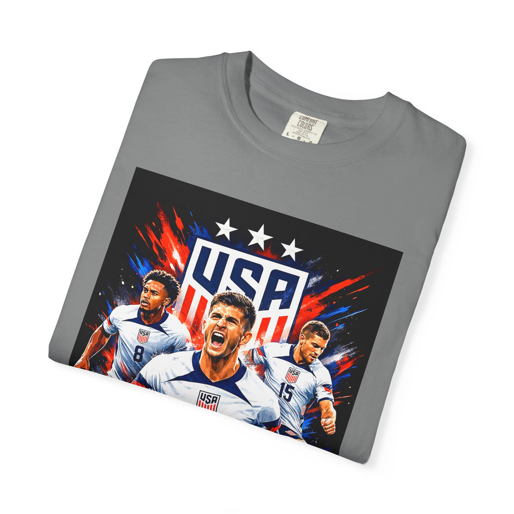 USA Soccer Players Team USA T-Shirt | 2026 World Cup Back Trophy Design, USA Flag, Gift for him, Collectible