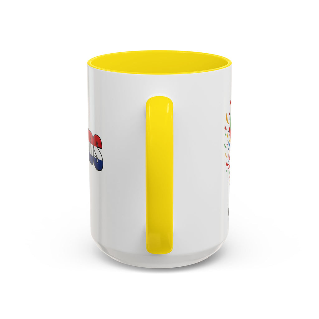 Netherlands Flag Text Coffee Mug | Accent 11oz 15oz, World Cup 2026, Gift for Dad