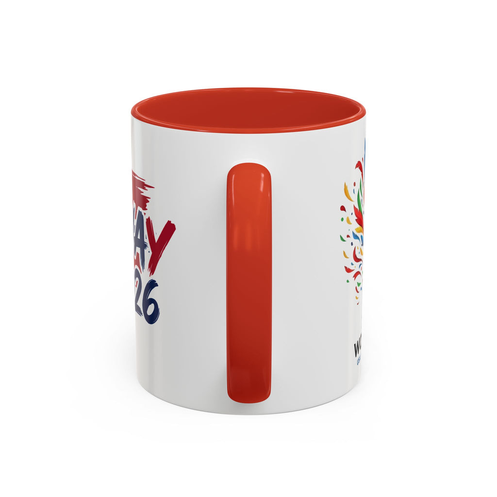 Norway 2026 Soccer Flag Accent Coffee Mug | 11oz 15oz, World Cup 2026, Gift for Dad