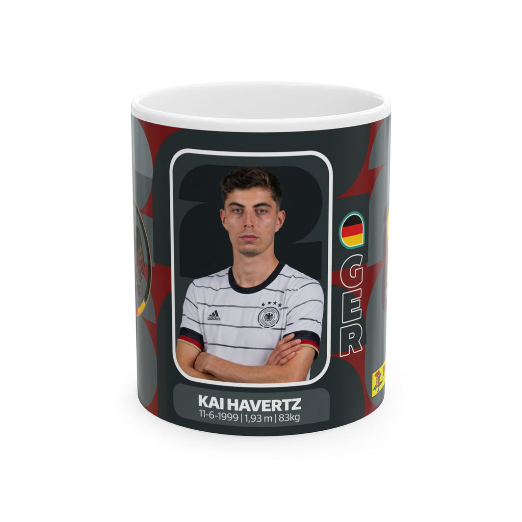 Germany Soccer Player Kai Havertz Mug — Ceramic Coffee Cup (11oz, 15oz), World Cup 2026 Mugs