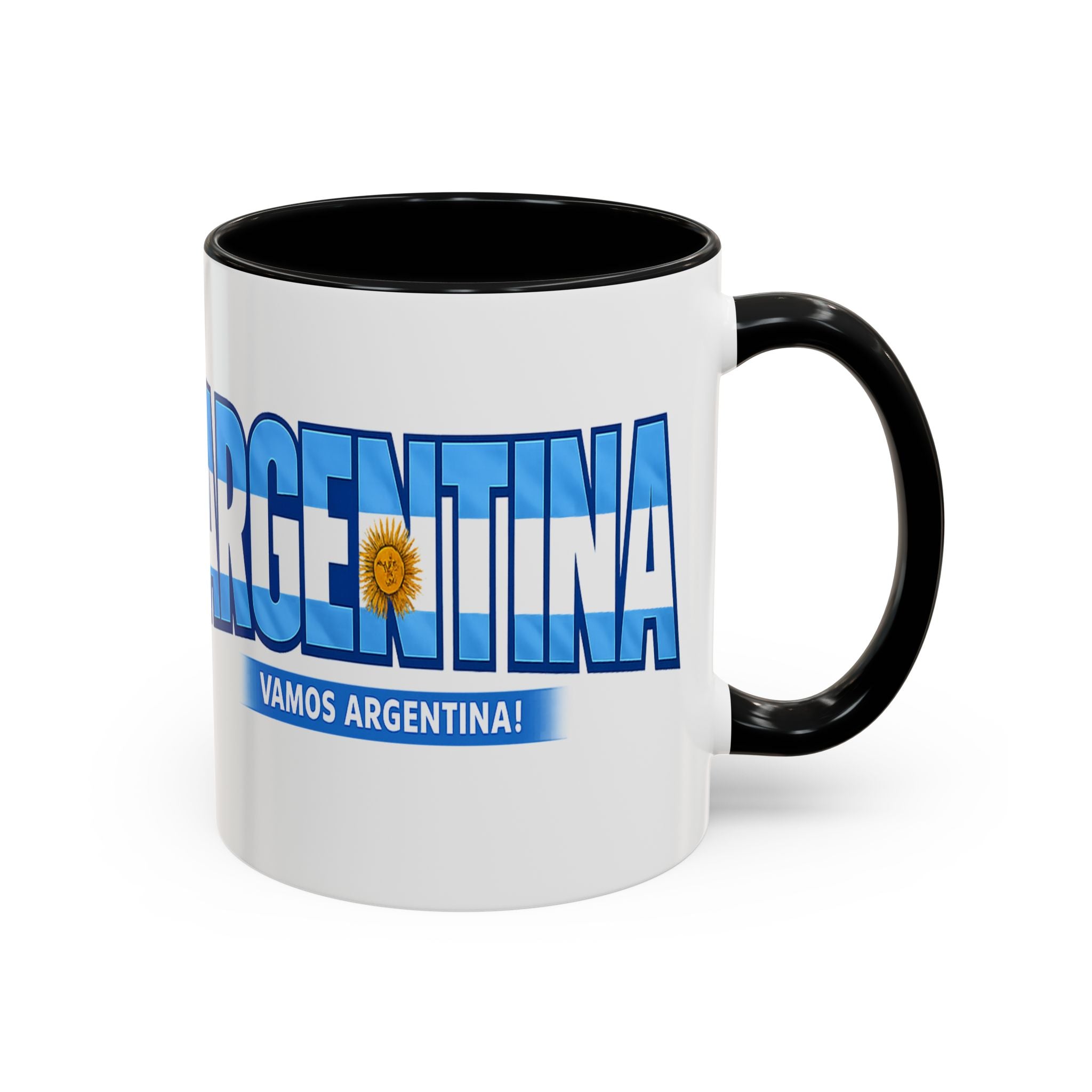 Argentina Vamos Argentina Mug | Accent Coffee Mug, Flag Text Design