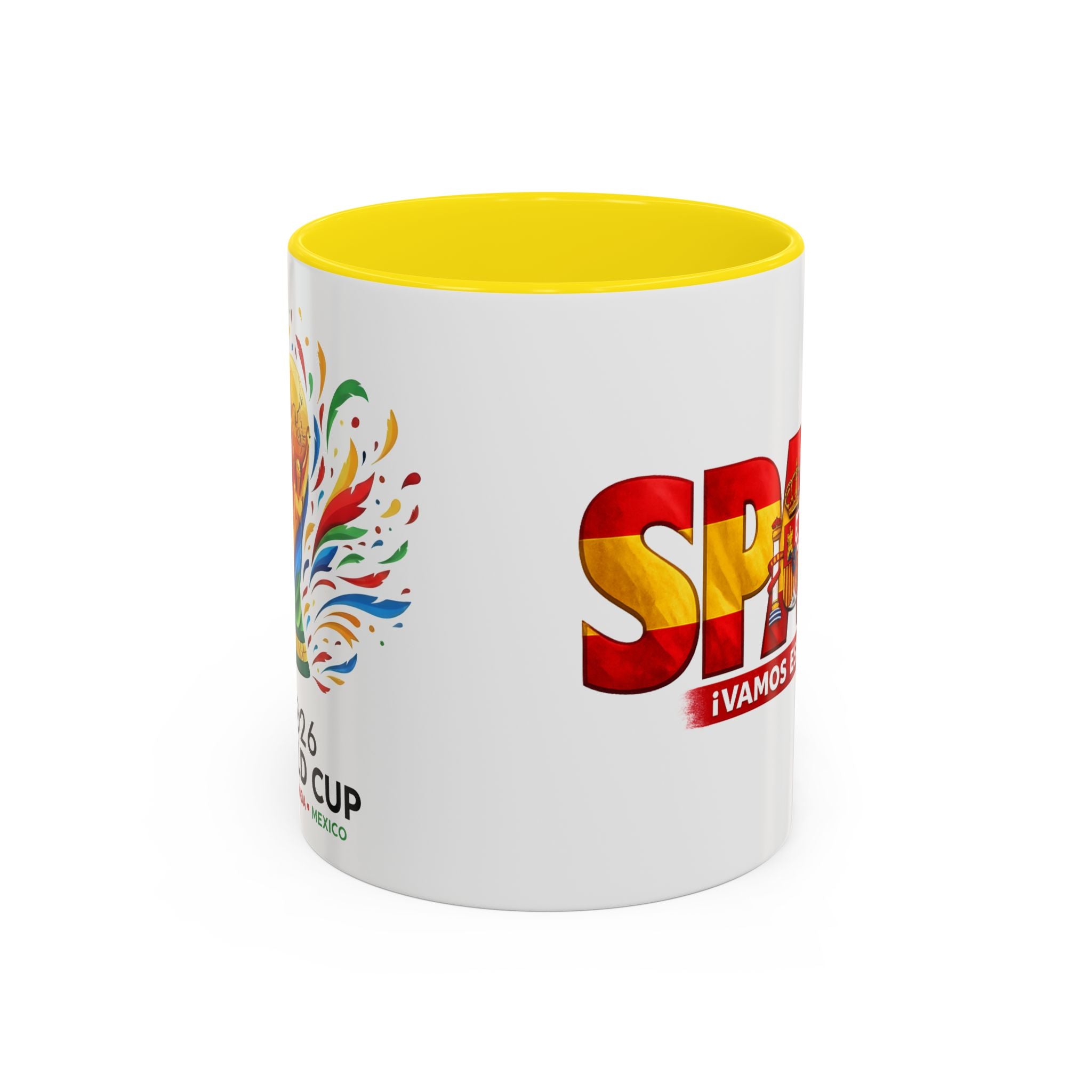Spain Flag Word Mug | Accent Coffee Mug 11oz 15oz, Soccer World Cup 2026, Gift for Dad