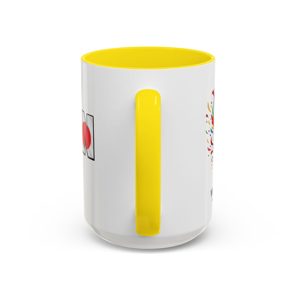 Japan Nippon Text Accent Mug | Flag Lettering Coffee Cup, World Cup 2026, Gift for Dad