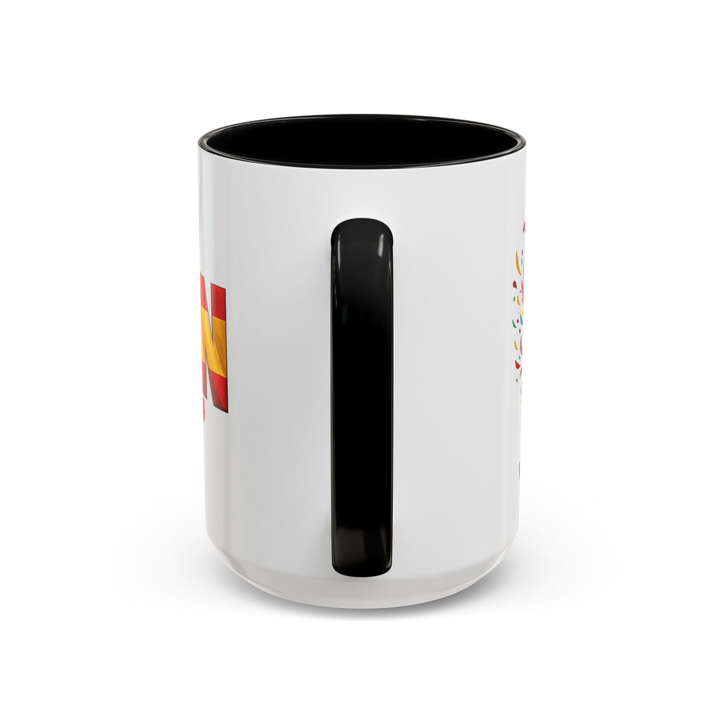 Spain Flag Word Mug | Accent Coffee Mug 11oz 15oz, Soccer World Cup 2026, Gift for Dad