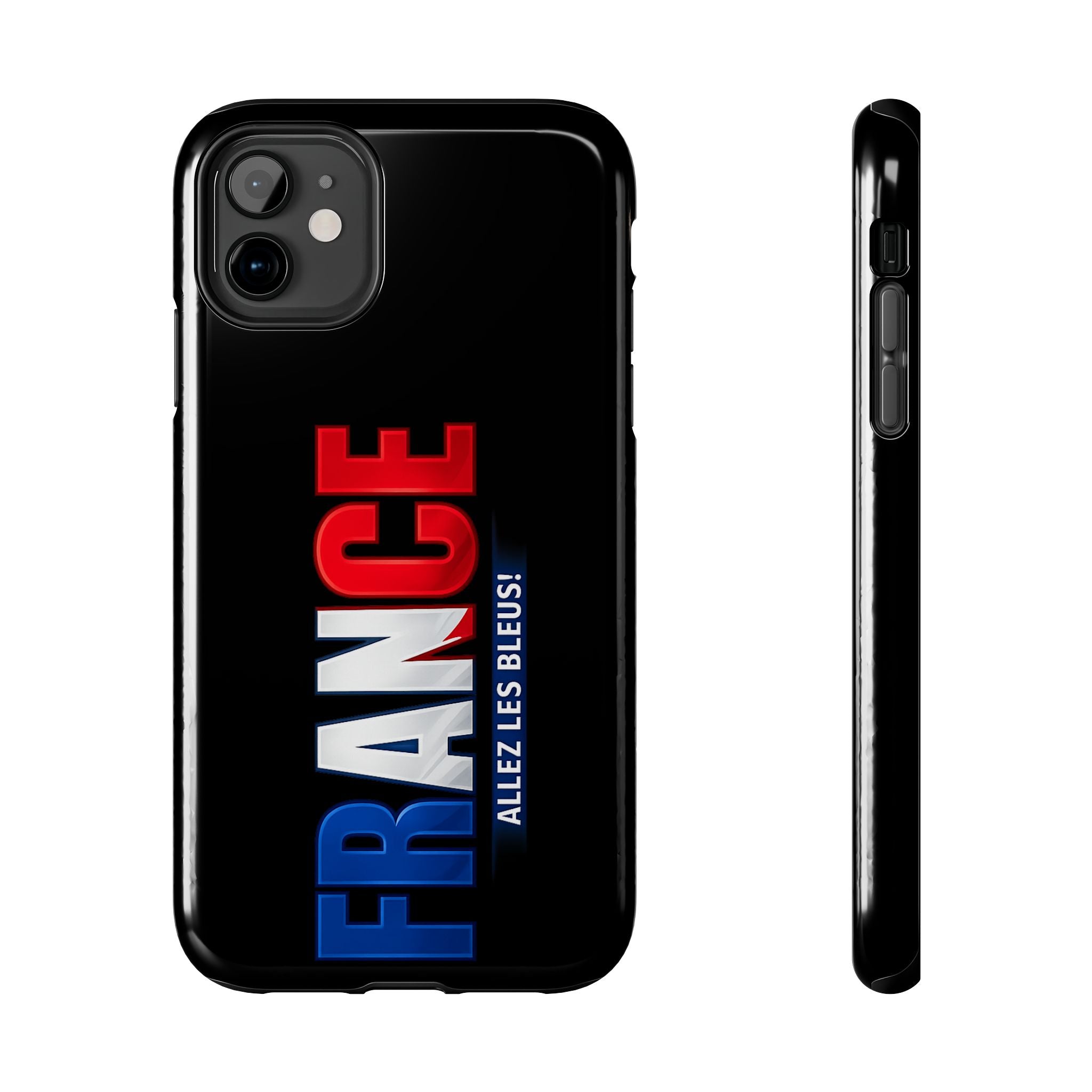 France tricolor vertical text Phone Case | Allez Les Bleus!, Cuctom Protective, Glossy Tough Cases, World Cup 2026