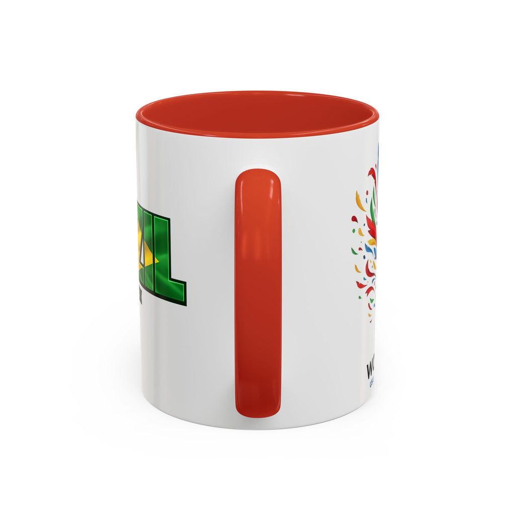 Brazil Vamos Brasil mug | Accent coffee mug, Brazil flag text design, Soccer World Cup 2026, Gifts for Dad