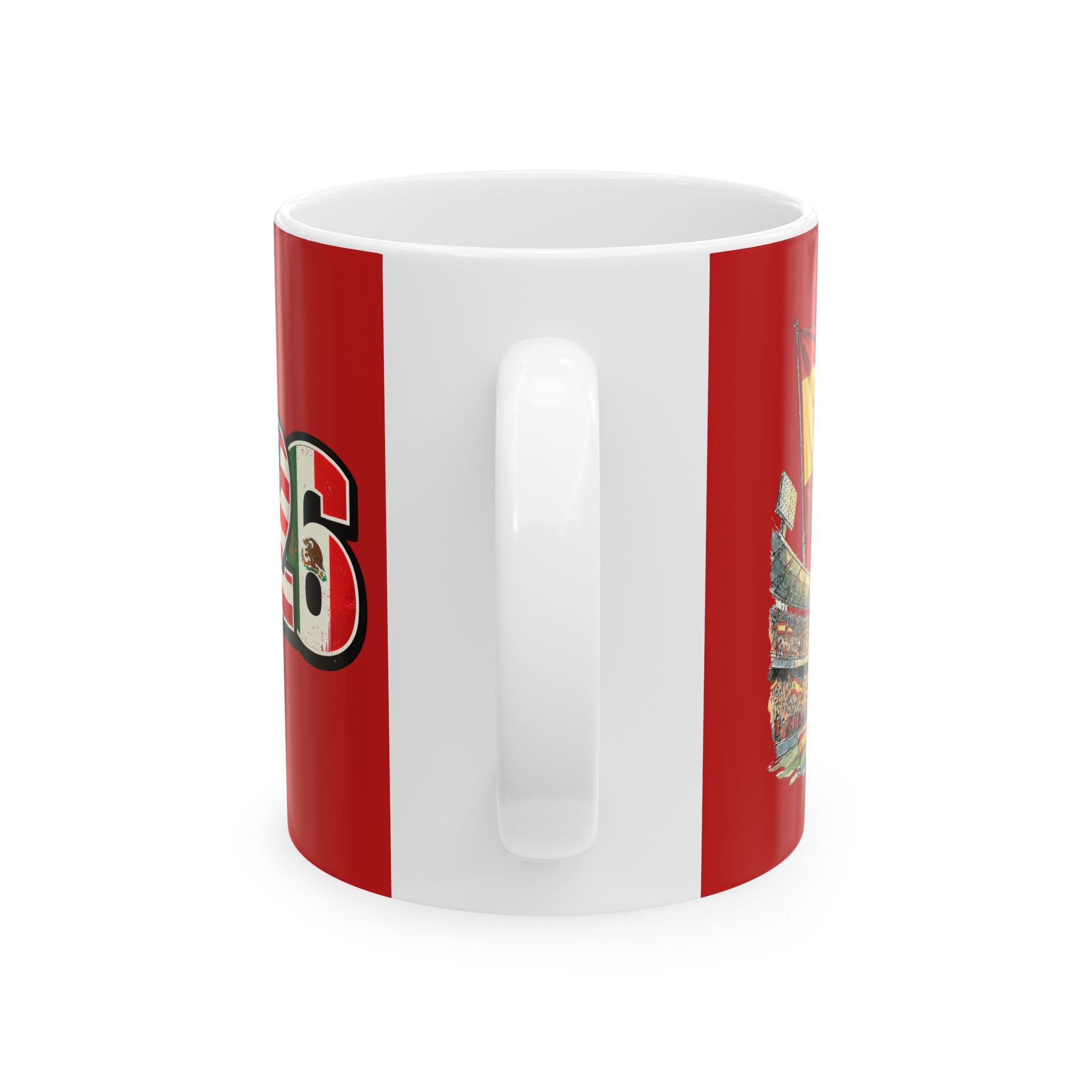 Spain World Cup 2026 Mug, Red Ceramic Coffee Cup, Spain Flag, Soccer Fan Gift