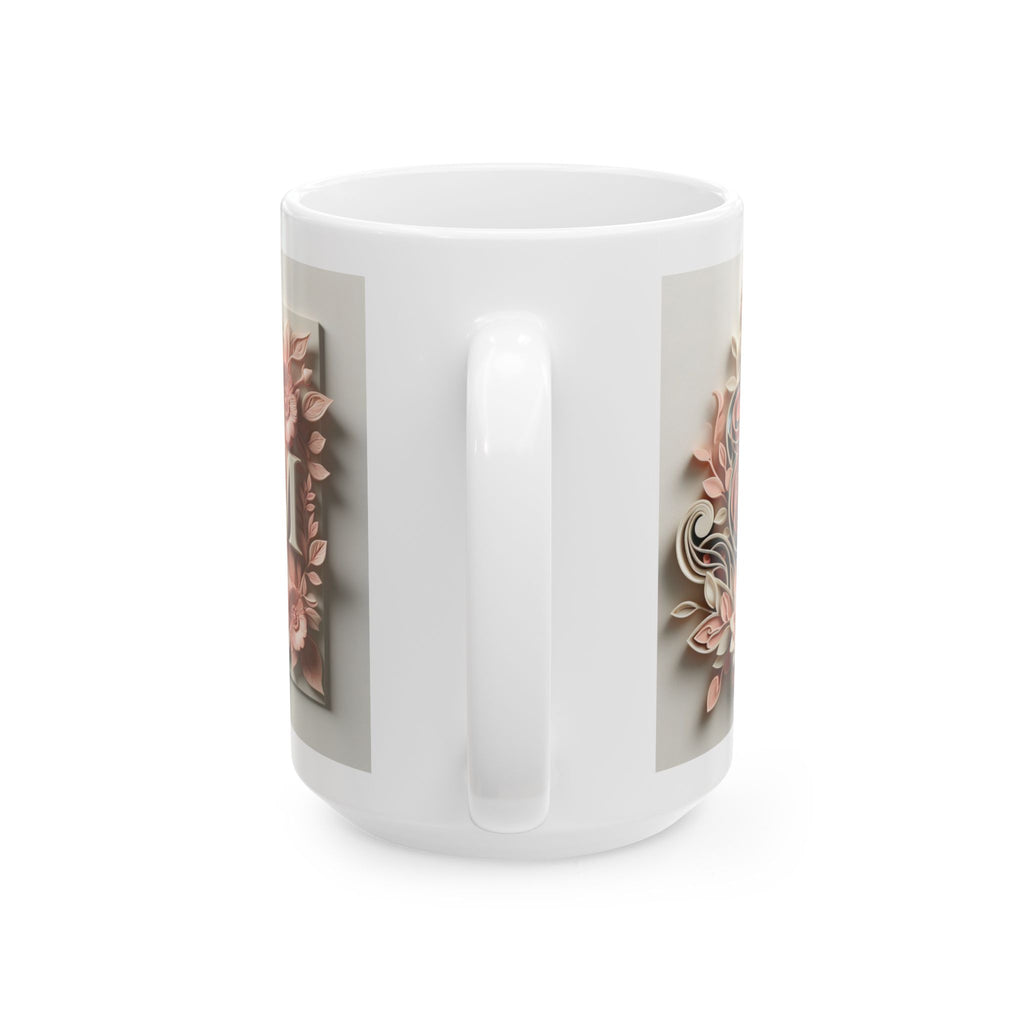 Floral 3D Mom Coffee Cup, Ceramic Mug, Mother's Day Sale
