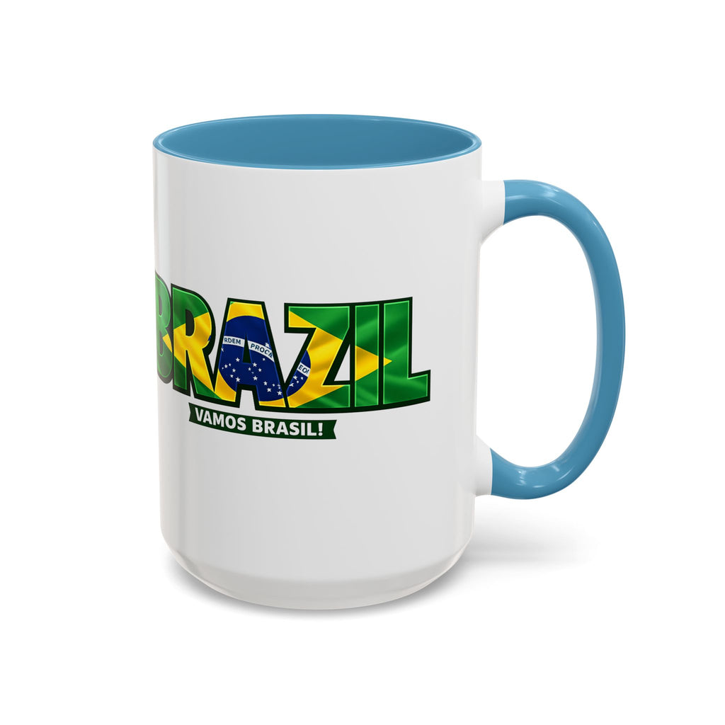 Brazil Vamos Brasil mug | Accent coffee mug, Brazil flag text design, Soccer World Cup 2026, Gifts for Dad