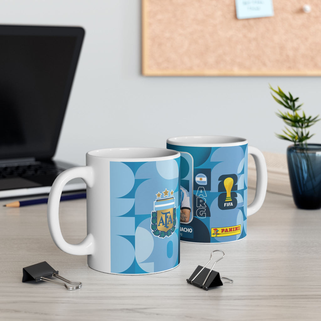 Argentina Soccer Player Alejandro Garnacho Ceramic Mug — Coffee Cup (11oz/15oz), World Cup 2026 Mugs