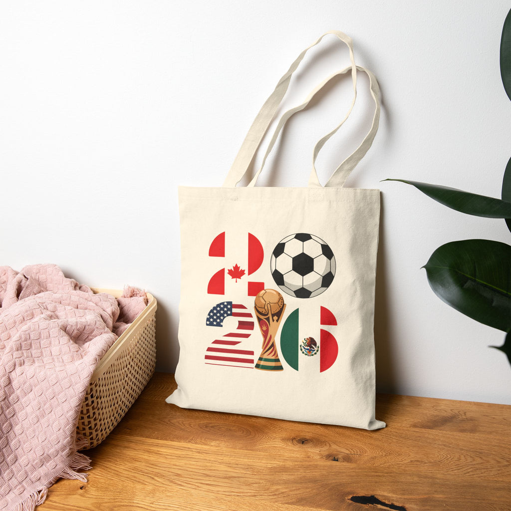 England Soccer 2026 Tote Bag, World Cup Football Canvas Tote, Mother's Day Gift