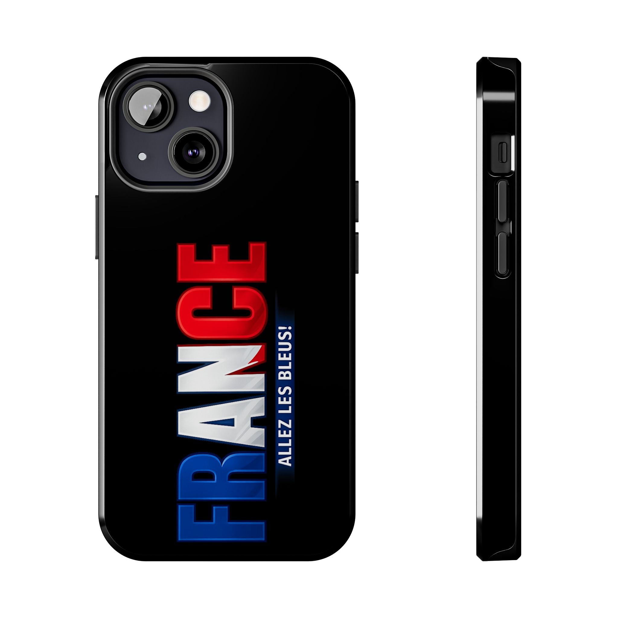 France tricolor vertical text Phone Case | Allez Les Bleus!, Cuctom Protective, Glossy Tough Cases, World Cup 2026