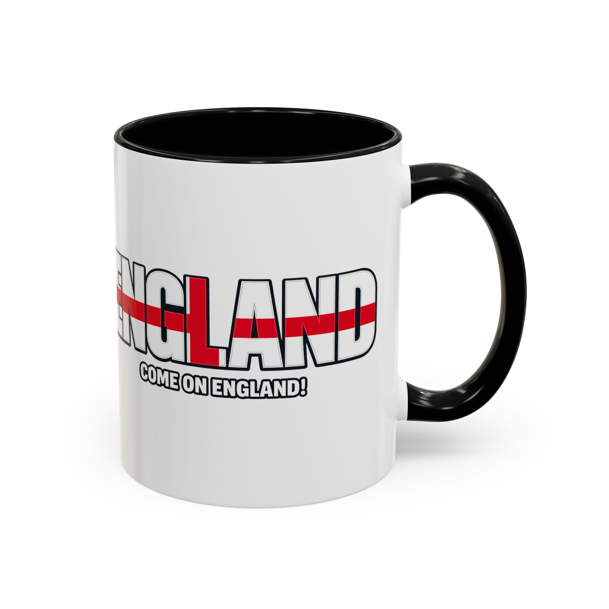 England Flag Typography Accent Coffee Mug | Come On England, World Cup 2026, Gift for Dad