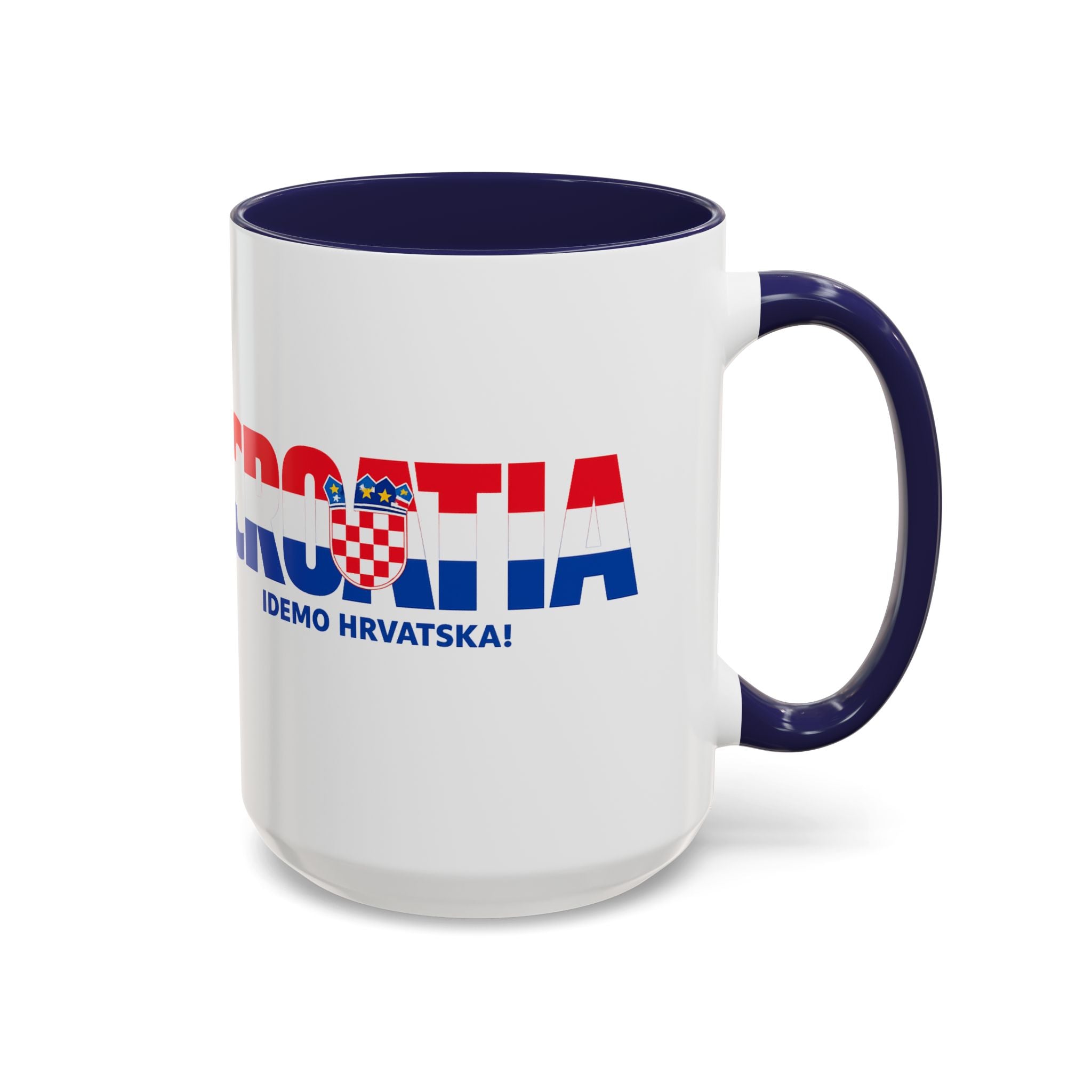 Croatia Flag Logo Accent Coffee Mug | Croatian Pride 11oz 15oz, World Cup 2026, Gifts for Dad