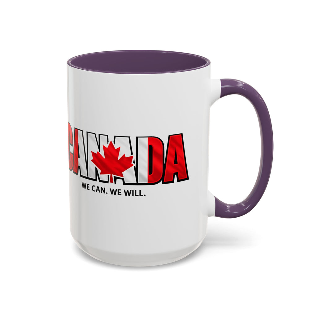 Canada Maple Leaf Text Coffee Mug | We Can. We Will. World Cup 2026, Canada Flag, Gift for Dad