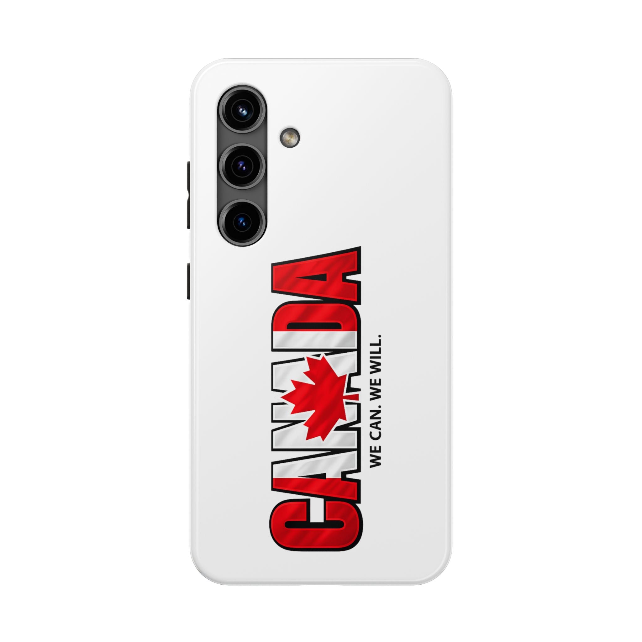Canada Maple Leaf Phone Case | Canada text with red leaf, we can we will, Protective, Glossy, World Cup 2026