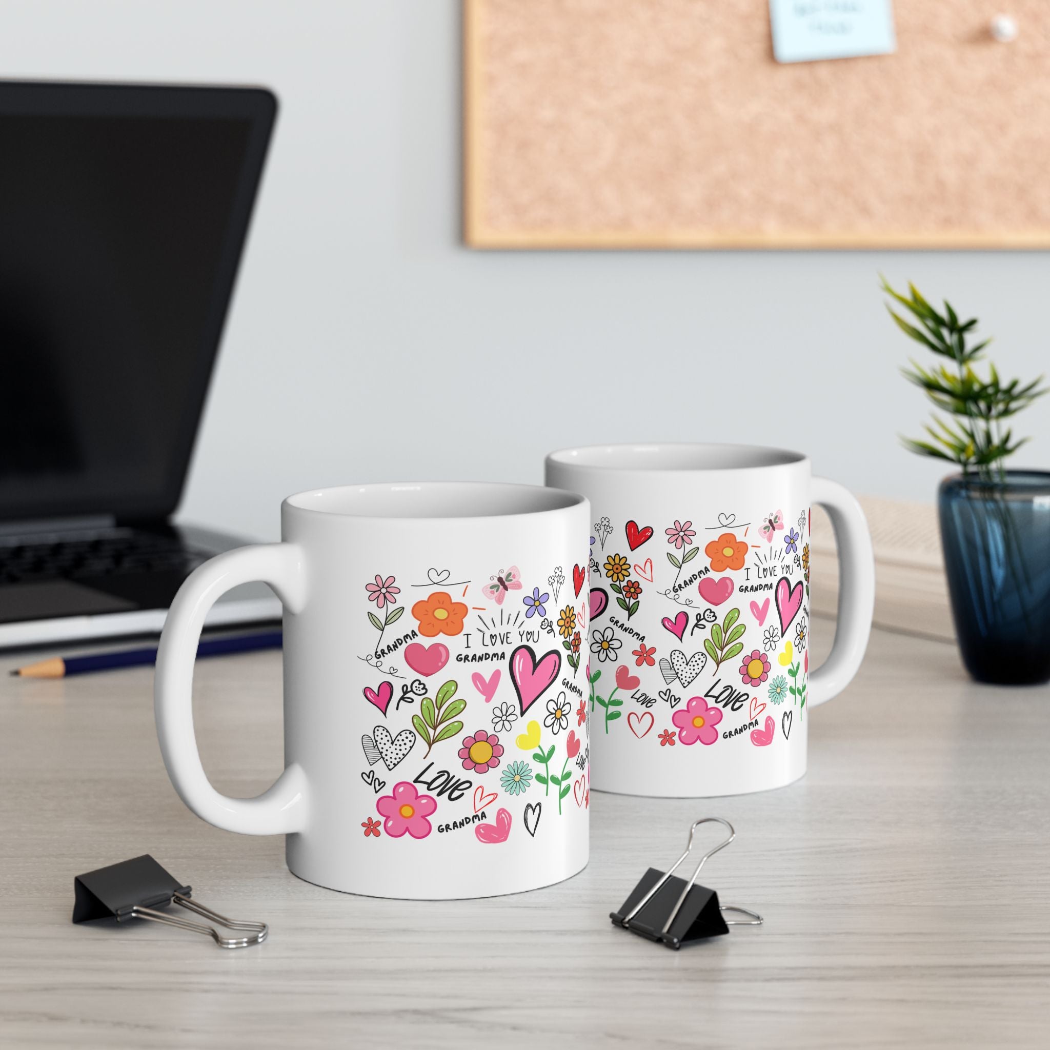 Mother's Day coffee mug, gift for mom, floral happy mothers day cup