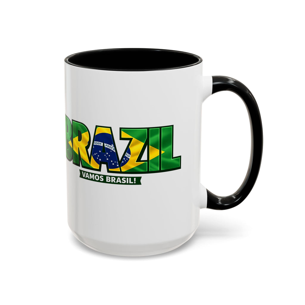 Brazil Vamos Brasil mug | Accent coffee mug, Brazil flag text design, Soccer World Cup 2026, Gifts for Dad
