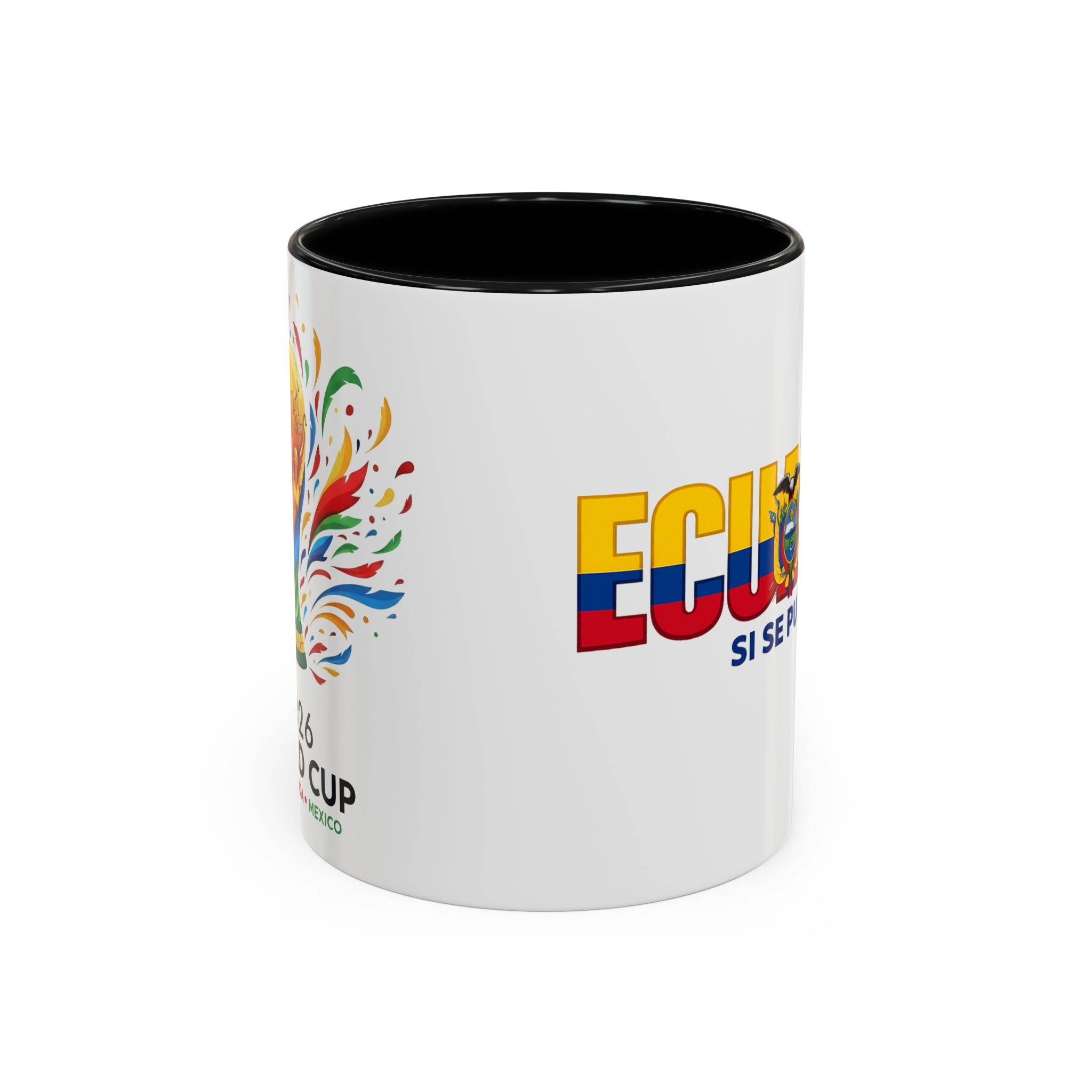 Ecuador Flag Text mug | Accent Coffee Mug (11/15oz), World Cup 2026, Gift for Dad, Father Day