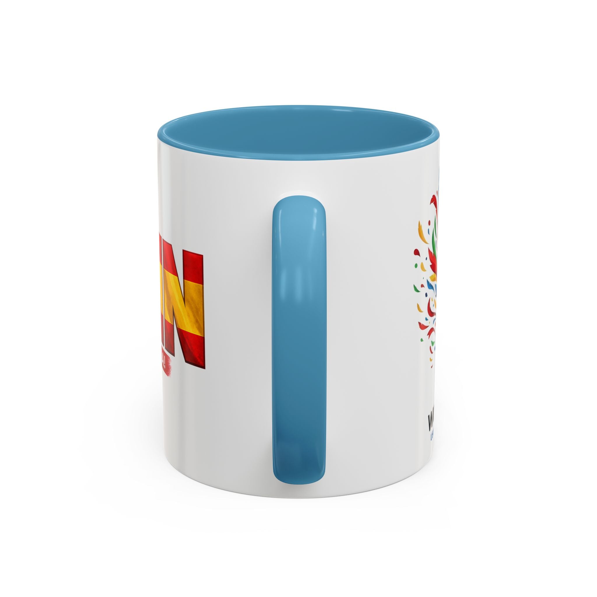 Spain Flag Word Mug | Accent Coffee Mug 11oz 15oz, Soccer World Cup 2026, Gift for Dad