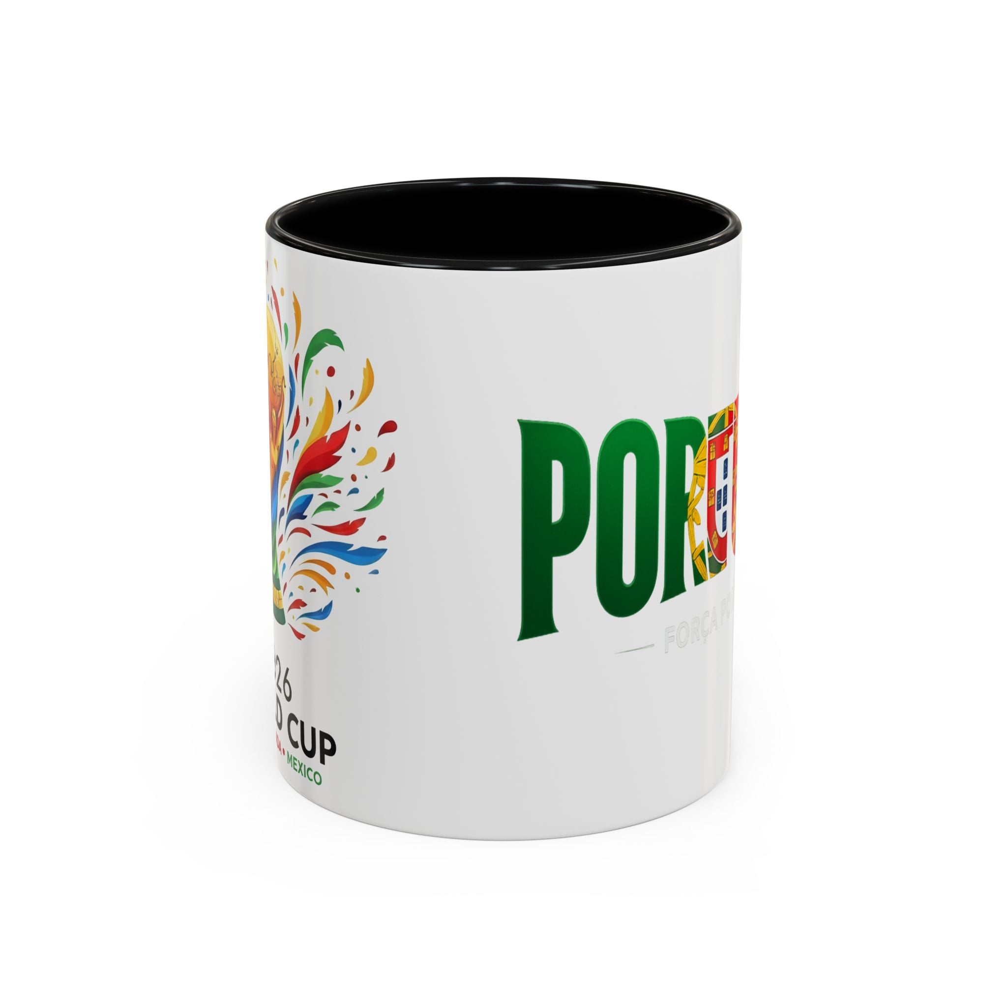 Portugal flag lettering Accent Coffee Mug | Portugal souvenir mug, Soccer World Cup 2026, Gift for Dad