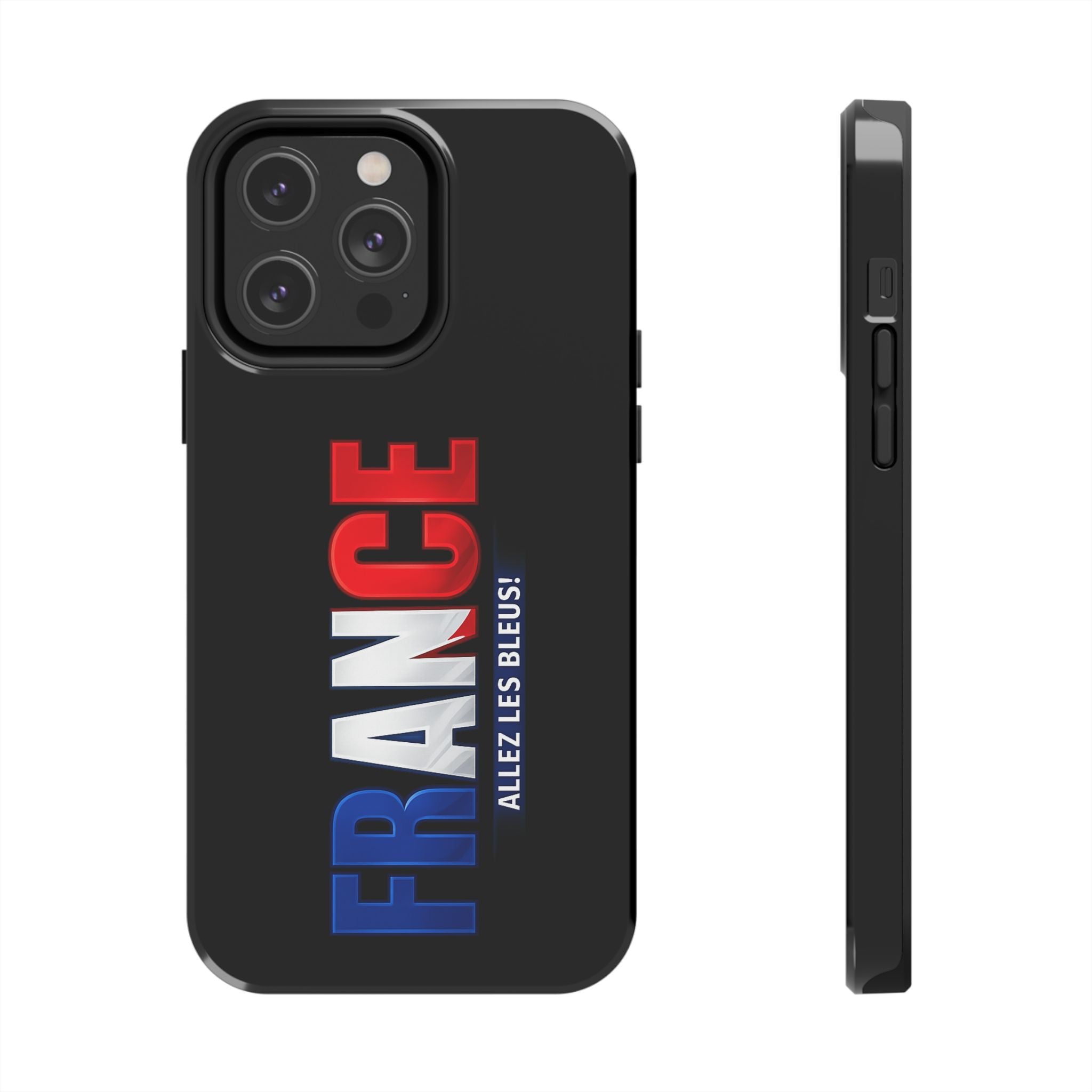 France tricolor vertical text Phone Case | Allez Les Bleus!, Cuctom Protective, Glossy Tough Cases, World Cup 2026