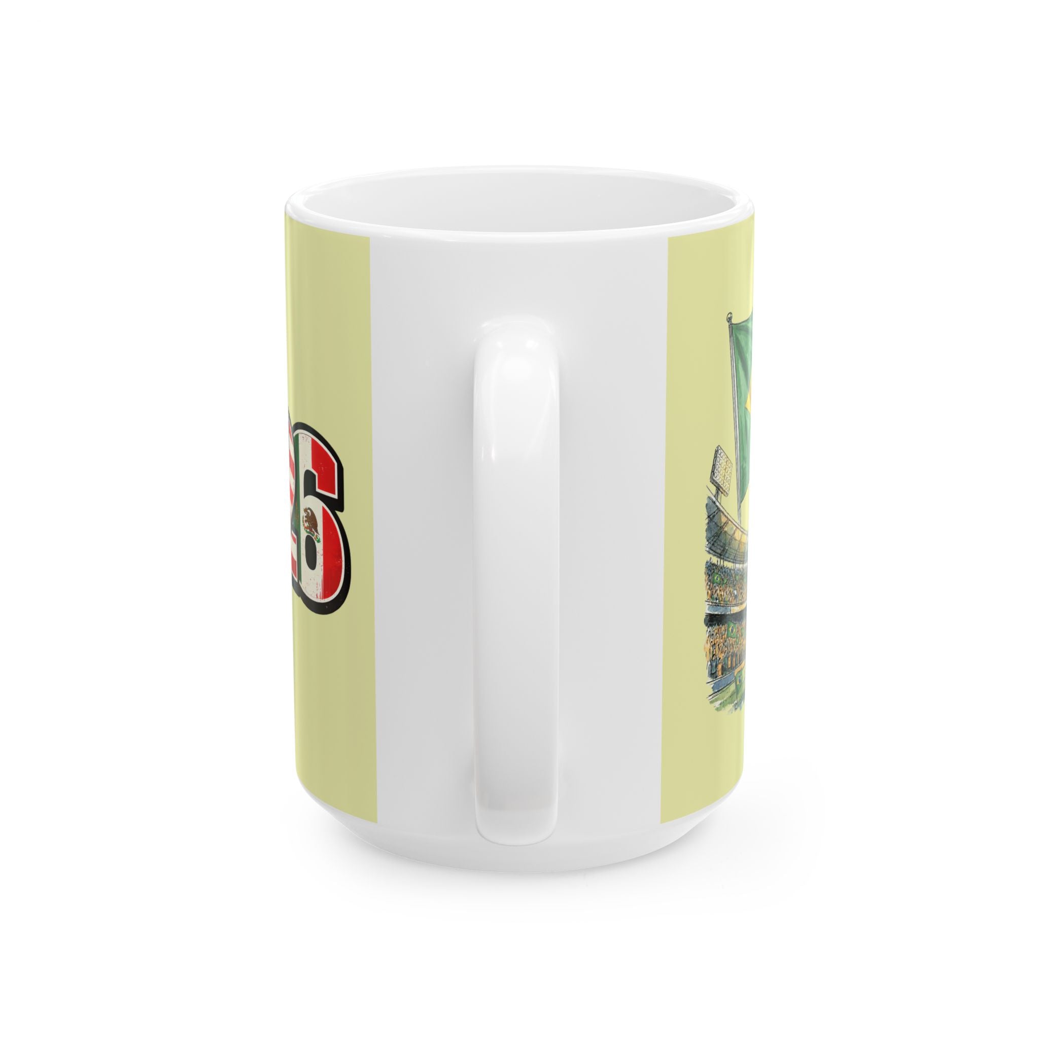 Brazil Soccer World Cup 2026, Ceramic Coffee Mug, Brazil Flag, Fan Gift