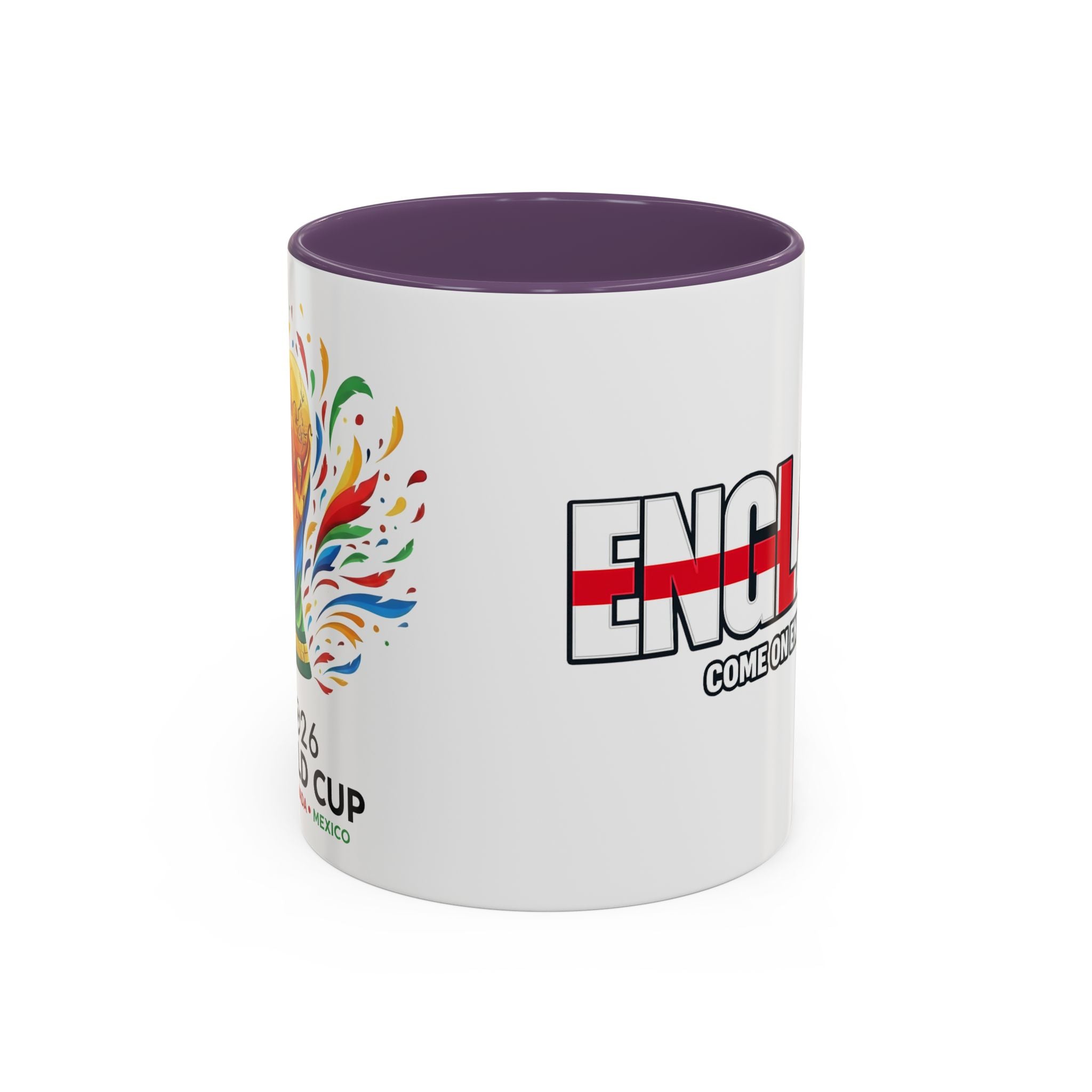 England Flag Typography Accent Coffee Mug | Come On England, World Cup 2026, Gift for Dad